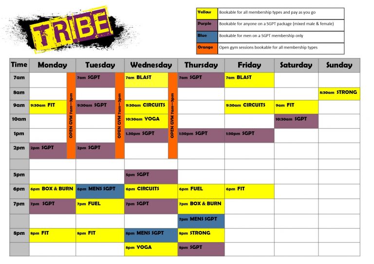 Tribe PT Trowbridge Timetable